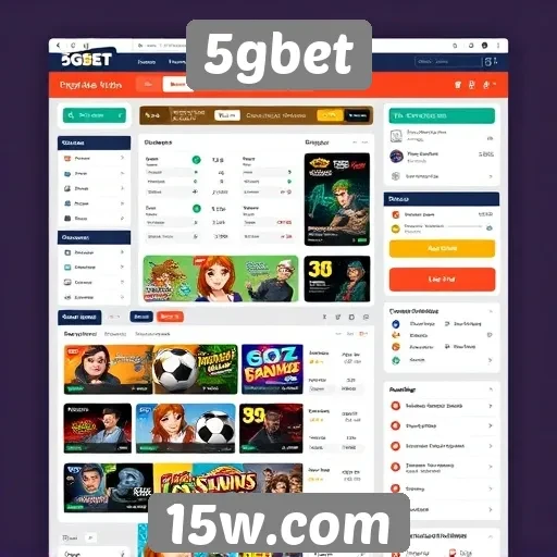 Interface do site 5gbet é amigável e intuitiva